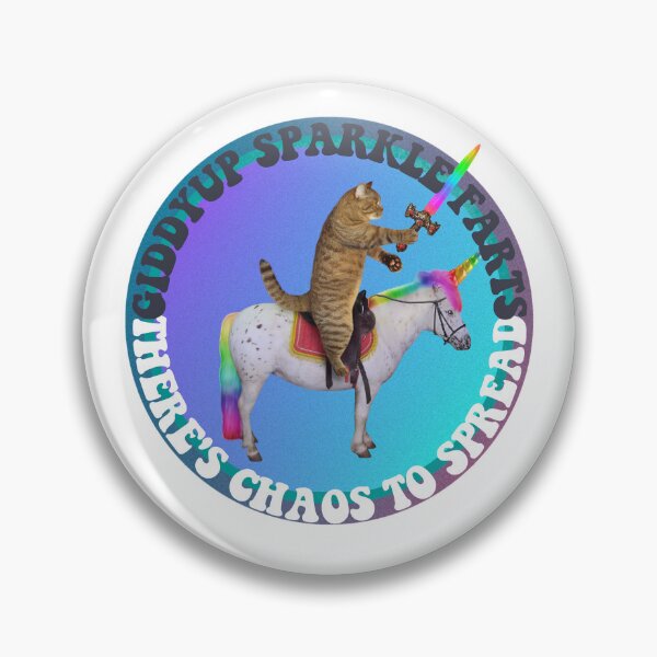 Item preview, FUNNY CAT SHIRT UNICORN GIDDYUP SPARKLE FARTS THERE'S CHAOS TO SPREAD designed and sold by JadedVintage.