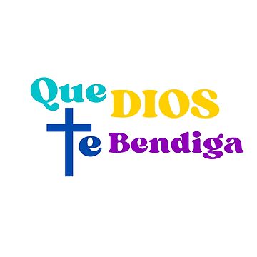 "Que Dios Te Bendiga" Sticker for Sale by Gatik | Redbubble