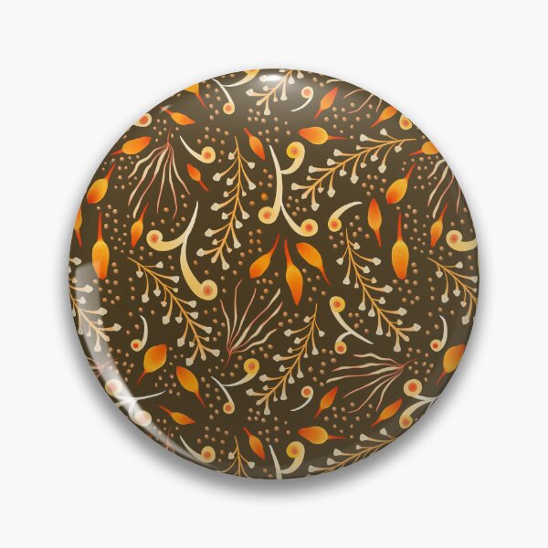 Item preview, Batik Leaves - Mustard Yellow  designed and sold by JaselviiStudio.