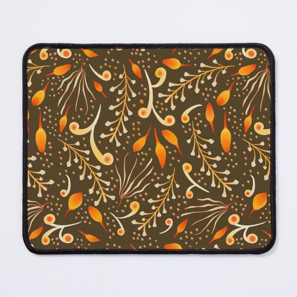 Item preview, Batik Leaves - Mustard Yellow  designed and sold by JaselviiStudio.