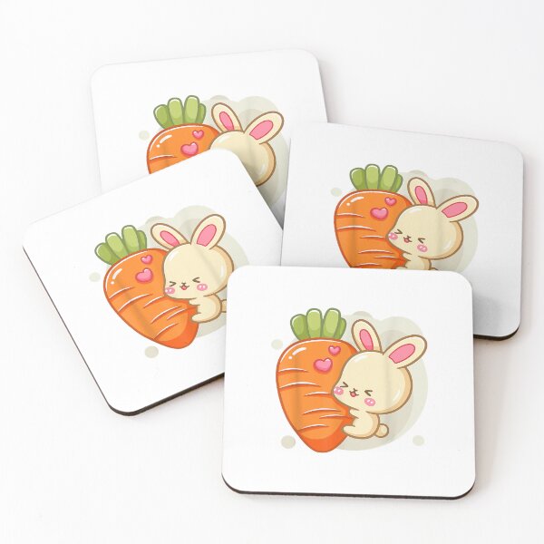Item preview, Cute Kawaii Bunny Eat Carrots Kawaii Aesthetic T-Shirt designed and sold by OnlyouO.
