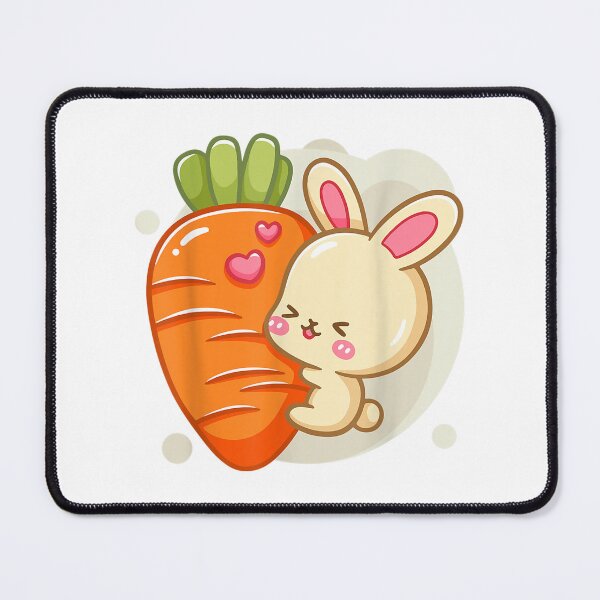 Item preview, Cute Kawaii Bunny Eat Carrots Kawaii Aesthetic T-Shirt designed and sold by OnlyouO.
