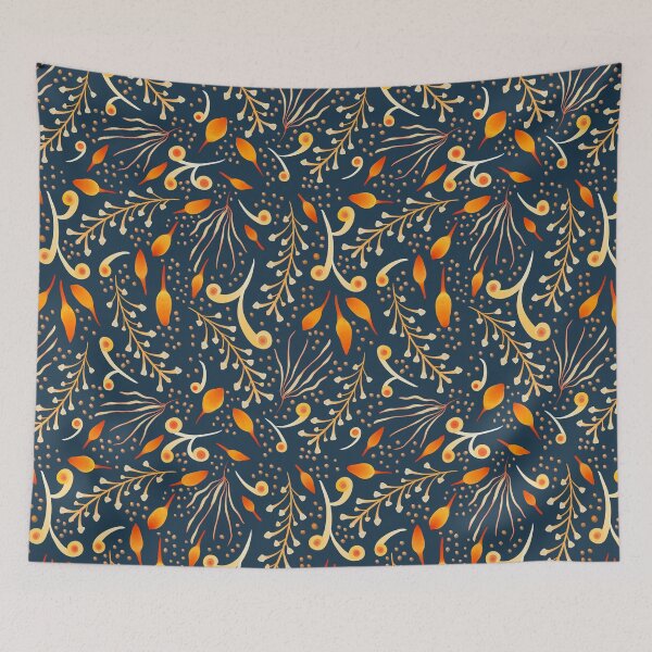 Item preview, Batik Leaves - Blue designed and sold by JaselviiStudio.