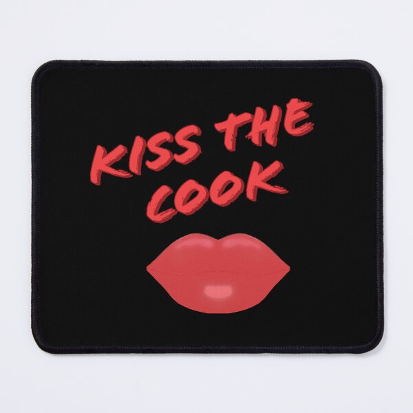 Item preview, Kiss The Cook. Fun Saying with Red Lips. (Black Background) designed and sold by ArtByLM.