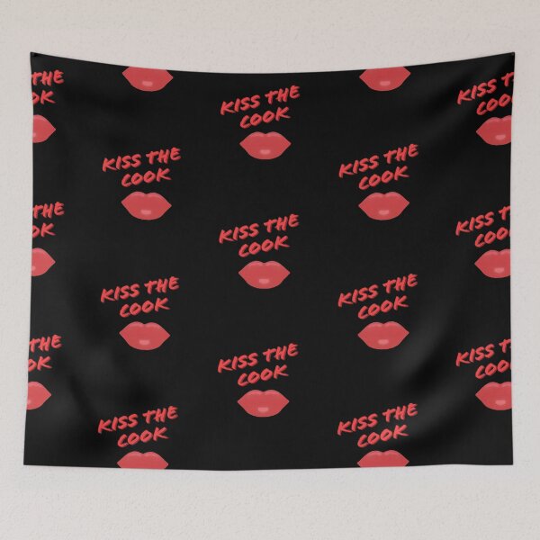 Item preview, Kiss The Cook. Fun Saying with Red Lips. (Black Background) designed and sold by ArtByLM.