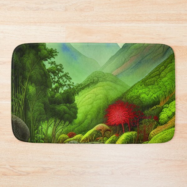 Item preview, Mushroom Village Near A river And Under Mountains, Cute Mushroom Aesthetic designed and sold by NatureFood.