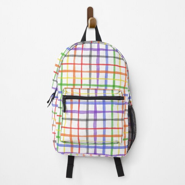 Item preview, Rainbow Watercolor Plaid  designed and sold by wordznart.