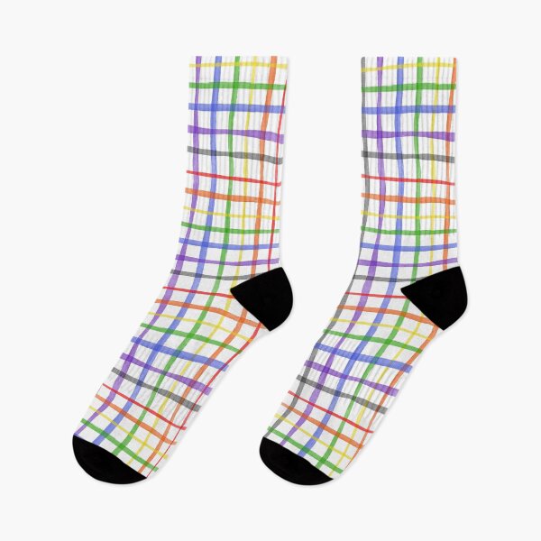Item preview, Rainbow Watercolor Plaid  designed and sold by wordznart.
