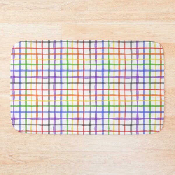 Item preview, Rainbow Watercolor Plaid  designed and sold by wordznart.