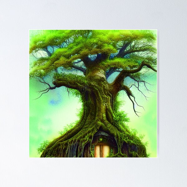 Item preview, TreeHOuse Portrait, greenery Outside, Cute Nature designed and sold by NatureFood.