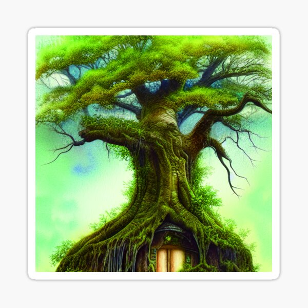 Item preview, TreeHOuse Portrait, greenery Outside, Cute Nature designed and sold by NatureFood.