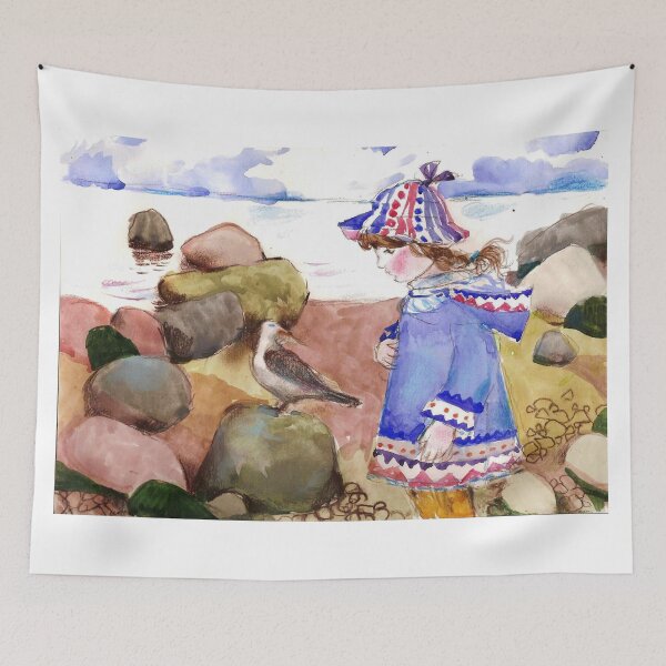 Item preview, Girl and Gull by the Gulf designed and sold by NorroenDyrd.