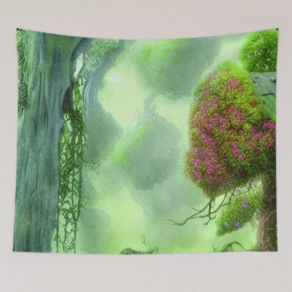 Item preview, Treehouse And Greenery outside With high Plants, Nature designed and sold by NatureFood.