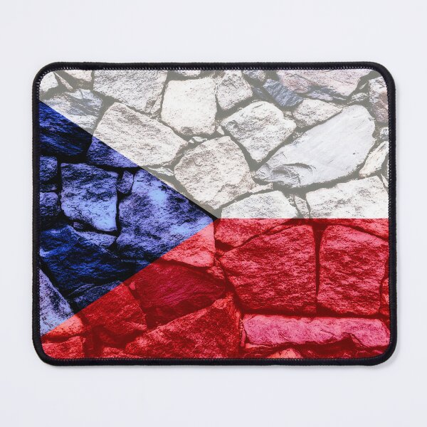 Item preview, Flag of the Czech Republic Rock Wall Rustic Rugged Manly Flags designed and sold by Dr-Pen.