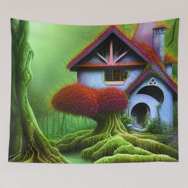 Item preview, Beautiful And Mogical white House Setting on a Bed of Water, Amazing Nature designed and sold by NatureFood.