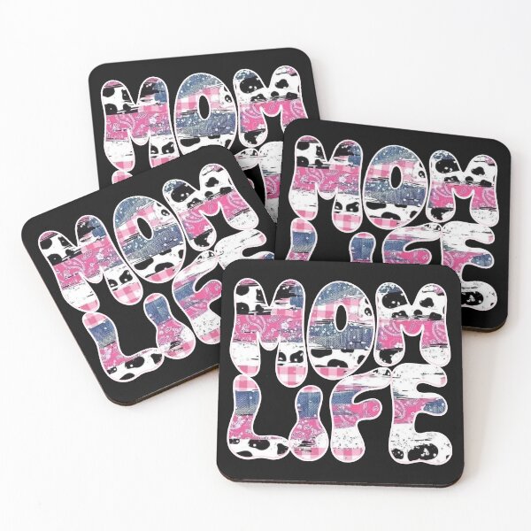 Item preview, Cute Mom Life Retro Style In Pink And Blue Lettering designed and sold by handsoftime2020.