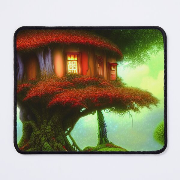 Item preview, Red Magical Tree House In a Greenery Outside, Beautiful Nature designed and sold by NatureFood.