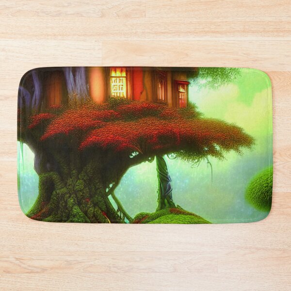 Item preview, Red Magical Tree House In a Greenery Outside, Beautiful Nature designed and sold by NatureFood.