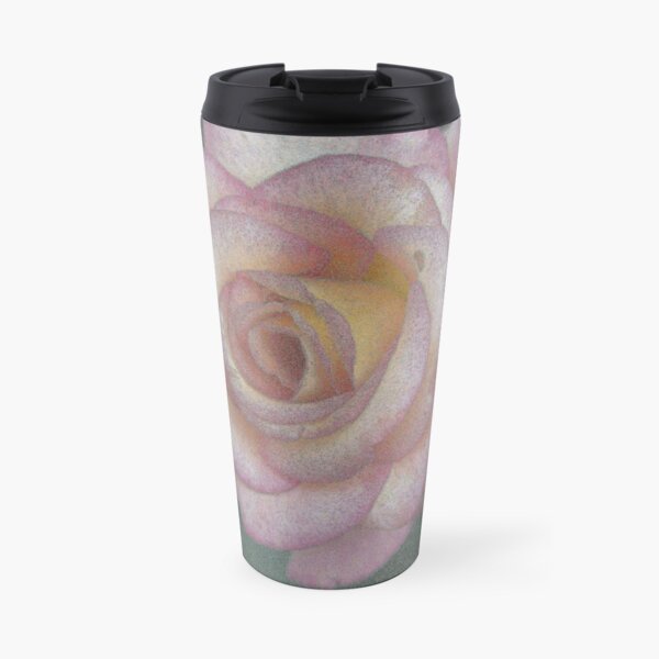 Single Pink Rose Travel Mug