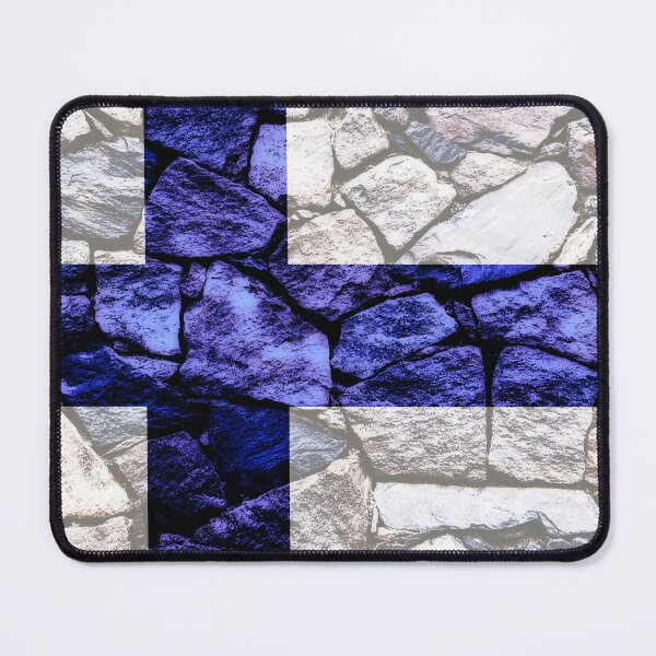 Item preview, Flag of Finland Rock Wall Masculine Manly Rugged Textured Flags Rustic For Him designed and sold by Dr-Pen.