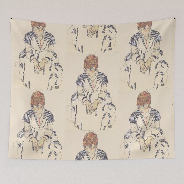 Item preview, original painting by Egon Schiele 1890 - 1918, Egon Schiele Prints designed and sold by space company ®.