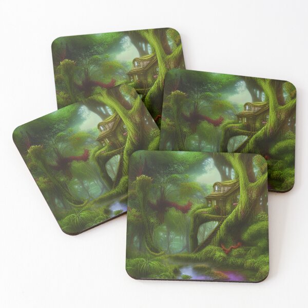 Item preview, Green Magical Tree House In a Greenery Landscape, Beautiful Nature designed and sold by NatureFood.