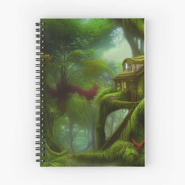 Item preview, Green Magical Tree House In a Greenery Landscape, Beautiful Nature designed and sold by NatureFood.