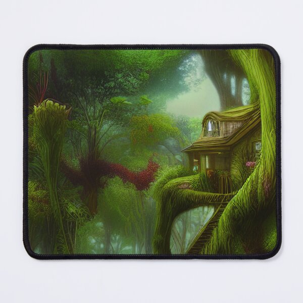 Item preview, Green Magical Tree House In a Greenery Landscape, Beautiful Nature designed and sold by NatureFood.