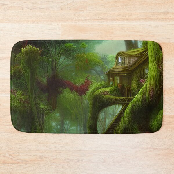 Item preview, Green Magical Tree House In a Greenery Landscape, Beautiful Nature designed and sold by NatureFood.