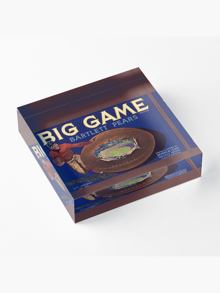Alternate view of 1930s Football Game Cal-Stanford Acrylic Block