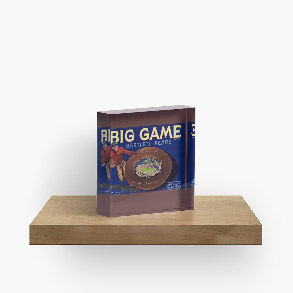 1930s Football Game Cal-Stanford Acrylic Block