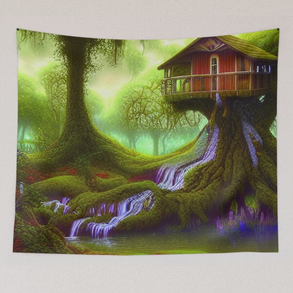 Item preview, Magical Cottage In a Greenery Landscape, Beautiful Nature designed and sold by NatureFood.