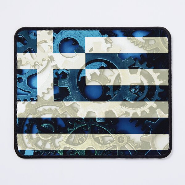Item preview, Gear Flag of Greece Industrial Mechanic Engineer Flags designed and sold by Dr-Pen.