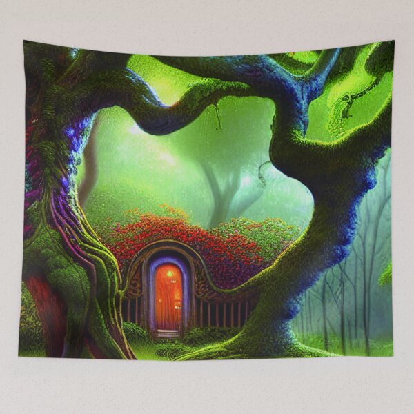 Item preview, Magical House Between trees, Beautiful Landscape and Nature designed and sold by NatureFood.