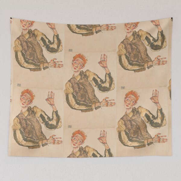 Item preview, original painting by Egon Schiele 1890 - 1918, Egon Schiele Prints designed and sold by space company ®.