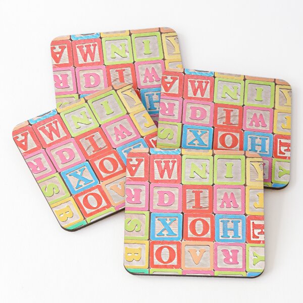 Item preview, Colorful Alphabet Letter Blocks Lined Up designed and sold by TastyTonic.