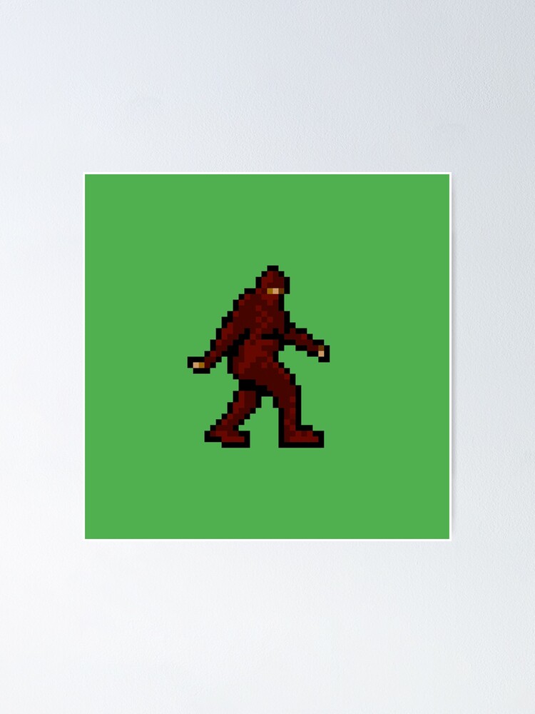 "Bigfoot 8-bit Pixel Art" Poster by 8bitpoet | Redbubble