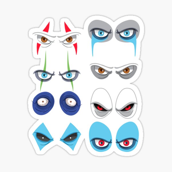 Black & White Eyes Stickers: ClownAntics.com  Eye stickers, Cartoon eyes,  Doll face paint