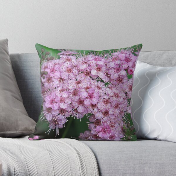 Pink Blossoms Throw Pillow