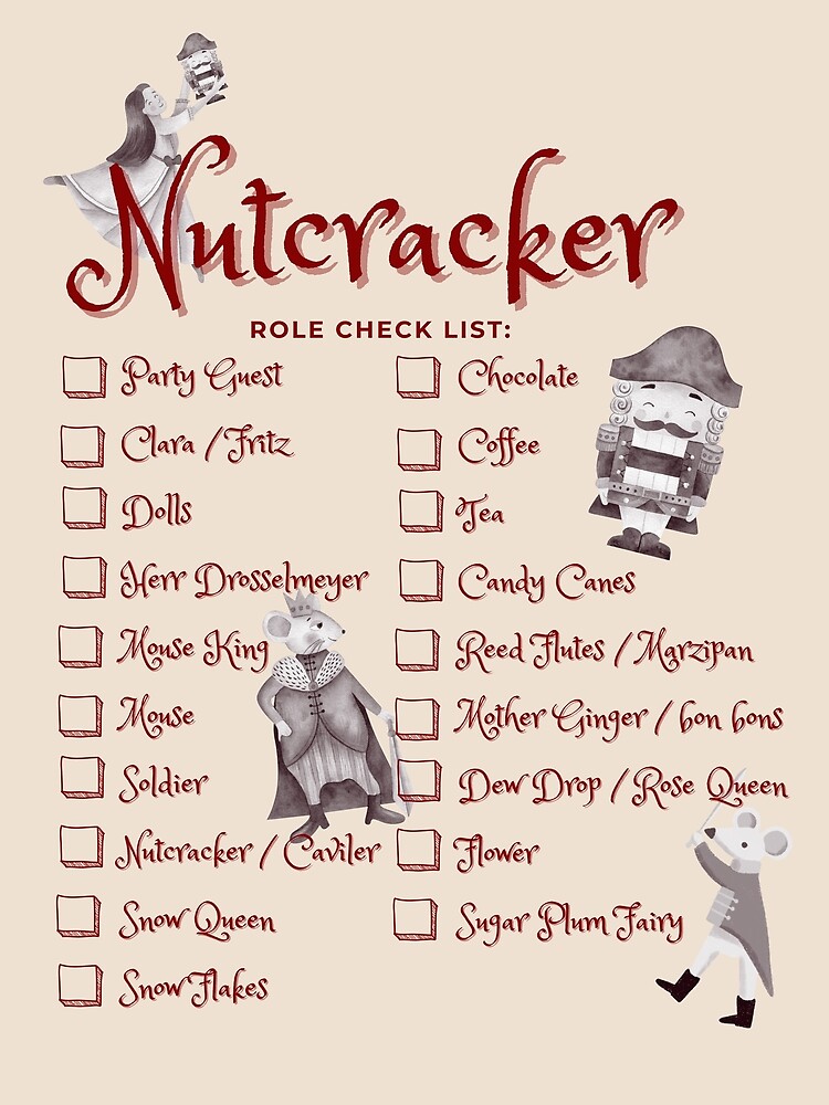 "Nutcracker Roles" Poster for Sale by YCPLA Redbubble