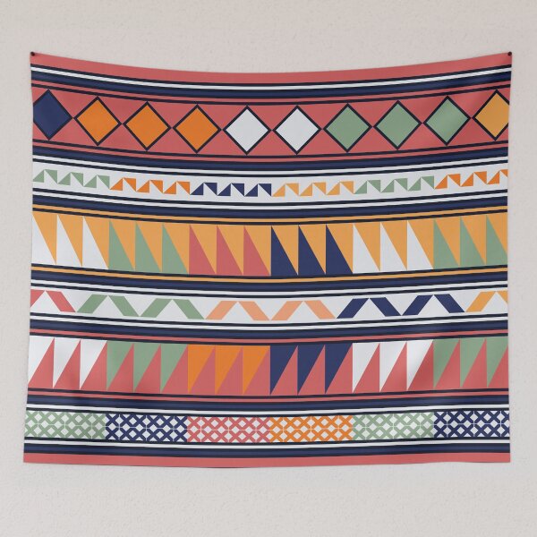 Item preview, Ethnic Akha Embroidered fabric Pattern design for textile designed and sold by dpsstudio.