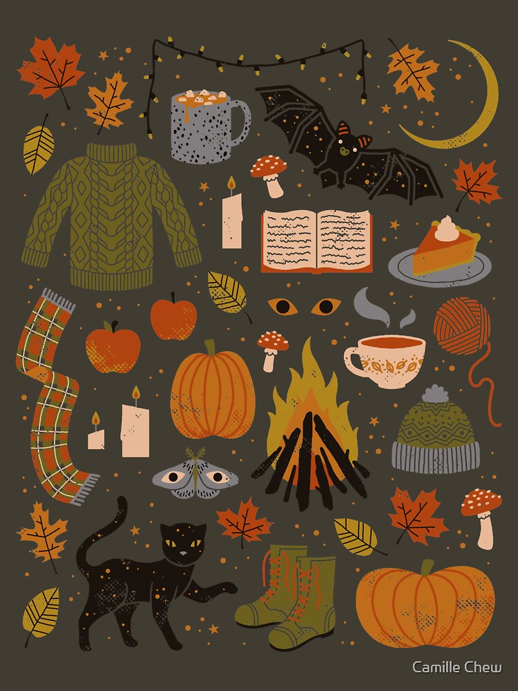 Thumbnail 7 of 7, Classic T-Shirt, Autumn Nights designed and sold by Camille Chew.