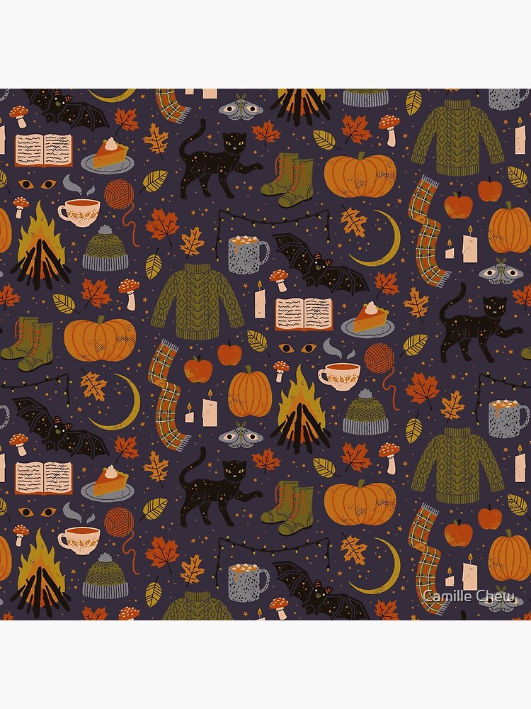 Thumbnail 2 of 2, Tote Bag, Autumn Nights designed and sold by Camille Chew.