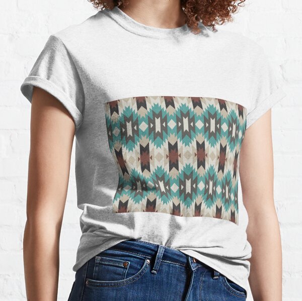 ethnic American Aztec seamless colorful textile. Classic T-Shirt