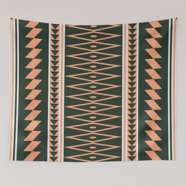Item preview, ethnic akha pattern earth tone designed and sold by dpsstudio.