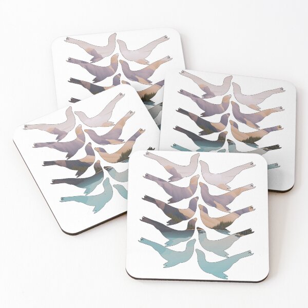 Item preview, Mountain Lake Reflections Seals designed and sold by damonasplace.