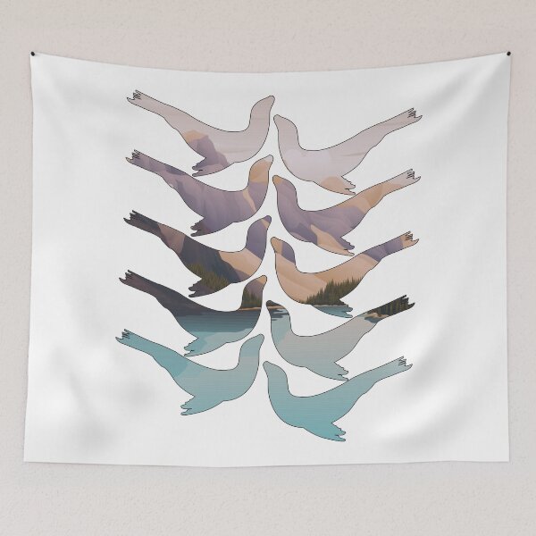 Item preview, Mountain Lake Reflections Seals designed and sold by damonasplace.