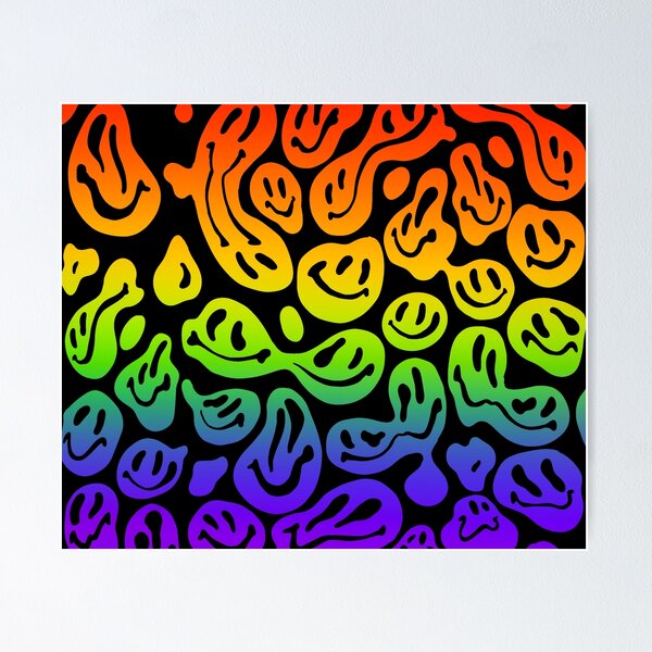 Item preview, Psychedelic rainbow smiles designed and sold by Marissa’s Digital Illustrations.