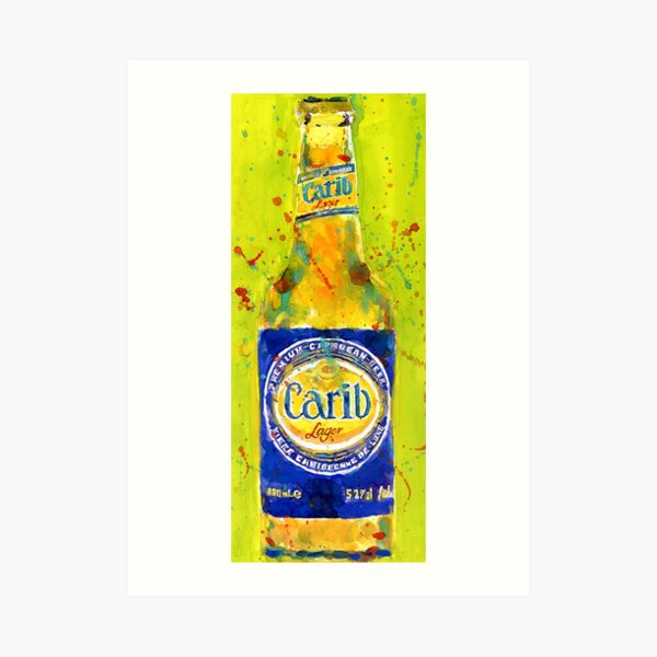 Caribbean Beer Bottle Art Print