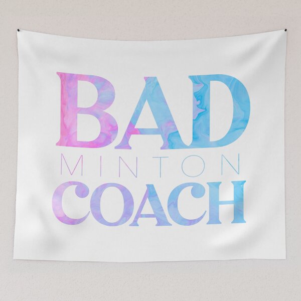Item preview, Badminton Coach Watercolor Typography Style designed and sold by Designs by Lee.